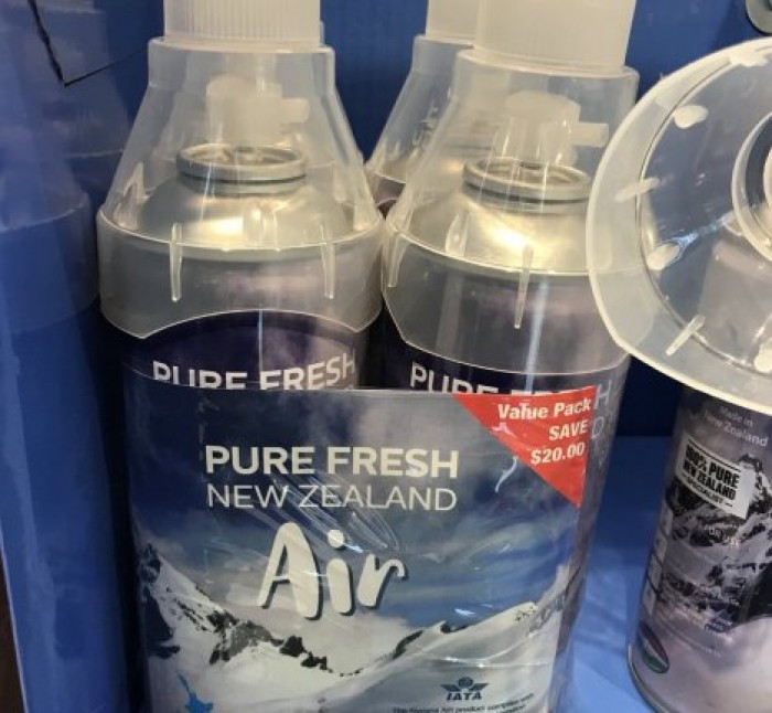 $100 за баночку: в США возмутились ценами на бутылки новозеландского воздуха