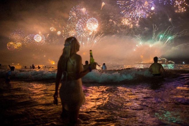 Новогодняя ночь на пляже Рио