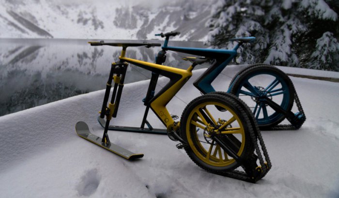 Sno-Bike: снежный велосипед улучшенной эффективности