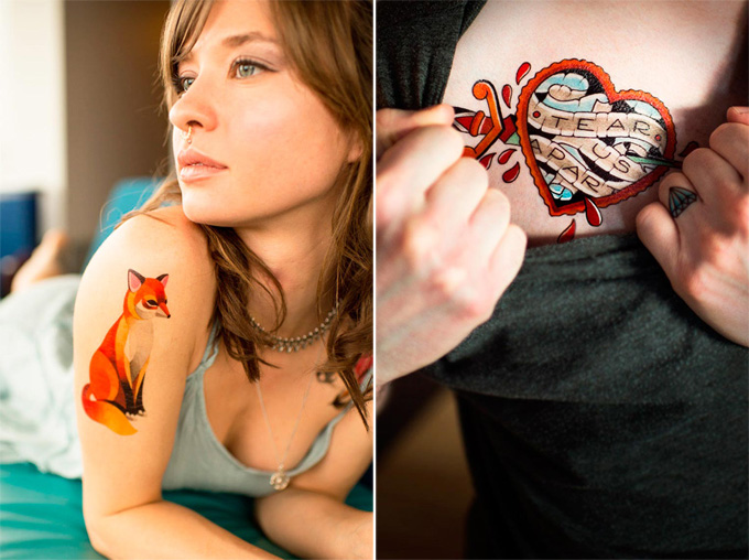 Временные татуировки от известных тату-мастеров