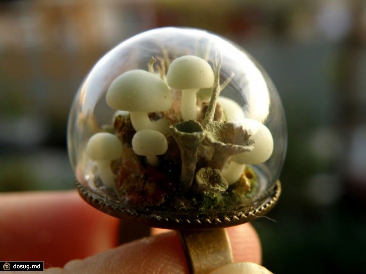 15 нежных колец из стеклянных шаров