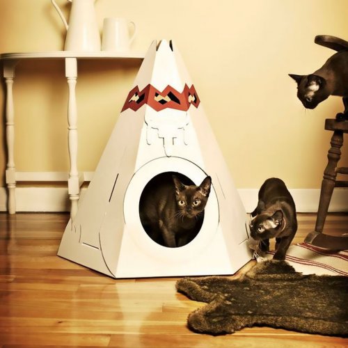 Уникальные домики и когтеточки для кошек от компании SUCK UK