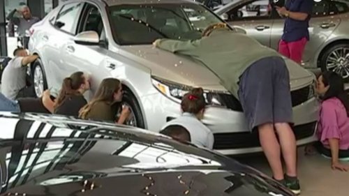 Женщина целовала новый автомобиль в течение 50 часов, чтобы стать его обладательницей
