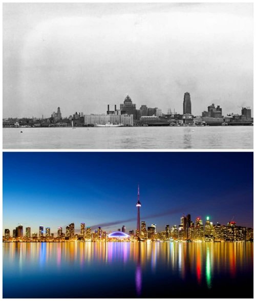 Впечатляющие фотографии крупных городов тогда и сейчас