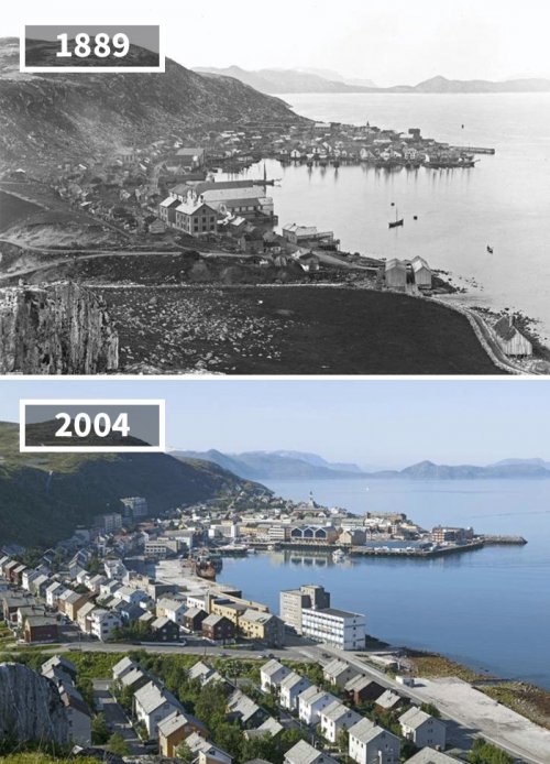 Фотографии "тогда и сейчас", показывающие, насколько мир изменился со временем