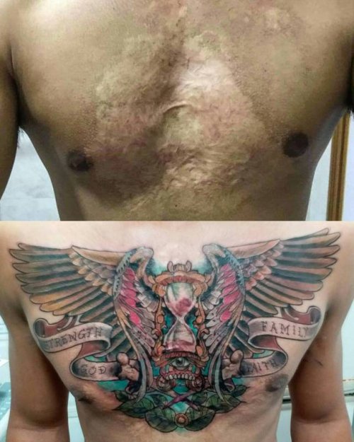 Потрясающие татуировки, превращающие шрамы в произведения искусства