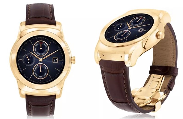 LG выпустила люксовые смарт-часы из 23-каратного золота