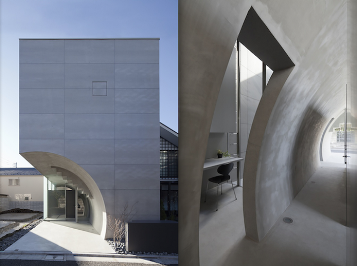 Туннельный дом от Makiko Tsukada Architects 2011 года / Жилье + Офис