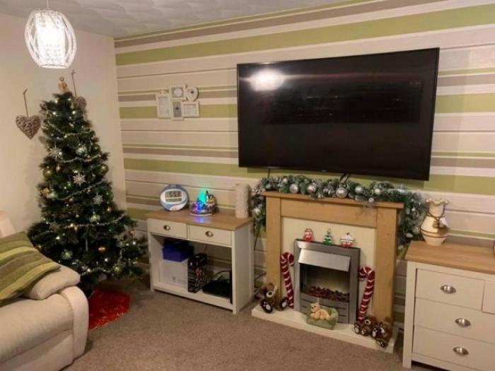 Рождественская ёлка стала причиной пожара, оставив британскую семью без дома