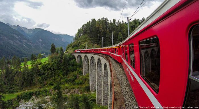Самые красивые в мире железные дороги: Швейцария. 33 фото