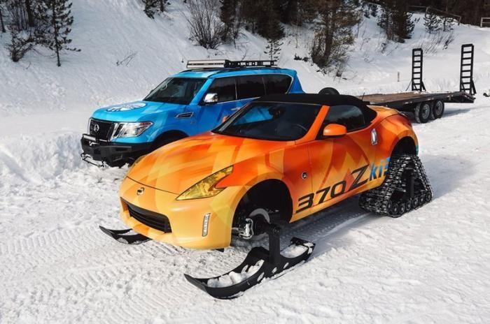Двухдверка без колёс: родстер Nissan встал на лыжи