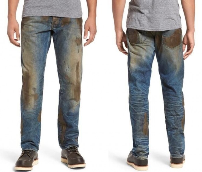 Заляпанный грязью джинсовый костюмчик для хипстеров за 850 баксов