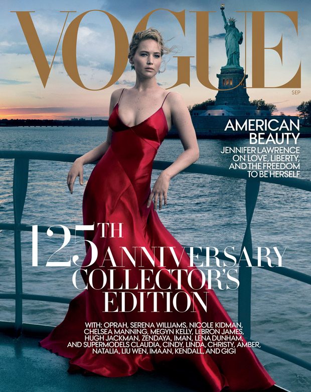 Дженнифер Лоуренс в юбилейном Vogue