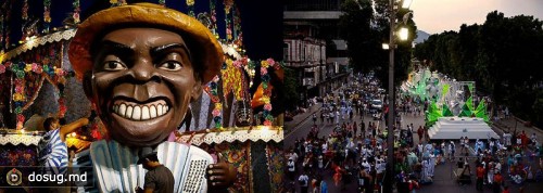 Участник парада надевает костюм в Рио. (Victor R. Caivano/Associated Press)