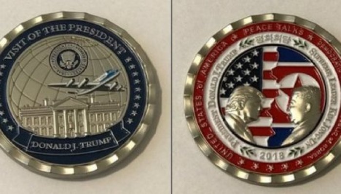 Белый дом выпустил памятную монету в преддверии встречи Трампа и Ким Чен Ына