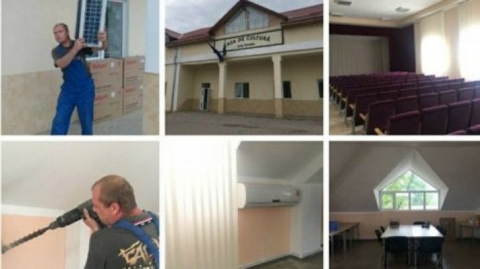 Дому культуры в Тогатине подарили кондиционер в рамках кампании "Сделай что-нибудь хорошее для Кишинева"