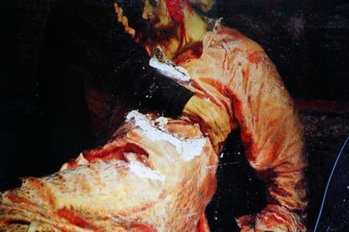 Третьяковская галерея показала поврежденную картину Репина