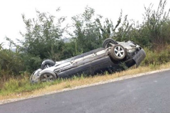 Таран машины Додона грузовиком попал на видео