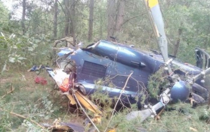 В Киеве упал вертолет, есть пострадавшие