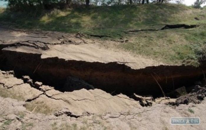 В Одесской области произошел оползень