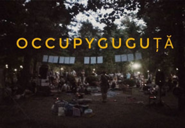 ACTIVIȘTI OCCUPY GUGUŢĂ SUNT NEMULȚUMIȚI DE DECIZIA INSTANȚEI, CARE A PERMIS CONSTRUCȚIA UNEI CLĂDIRI ÎN PARC