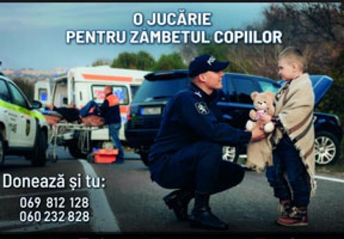 ÎN MOLDOVA A FOST LANSATĂ CAMPANIA „O JUCĂRIE PENTRU ZÂMBETUL COPIILOR”, INIŢIATĂ DE POLIŢIE