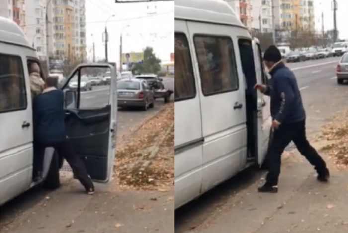 Полиция разыскивает водителя переполненной маршрутки, дверь которой пришлось закрывать случайному прохожему