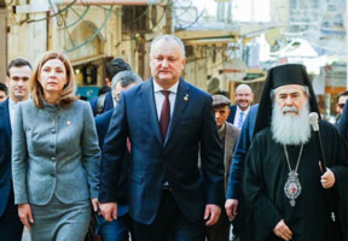 PREŞEDINTELE IGOR DODON A MERS LA LOCURILE SFINTE DIN IERUSALIM