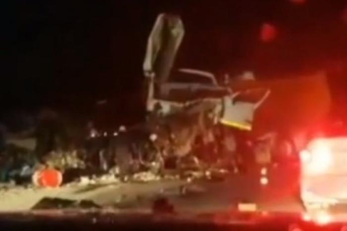 Страшное ДТП с автобусом и бензовозом в Югре сняли на видео