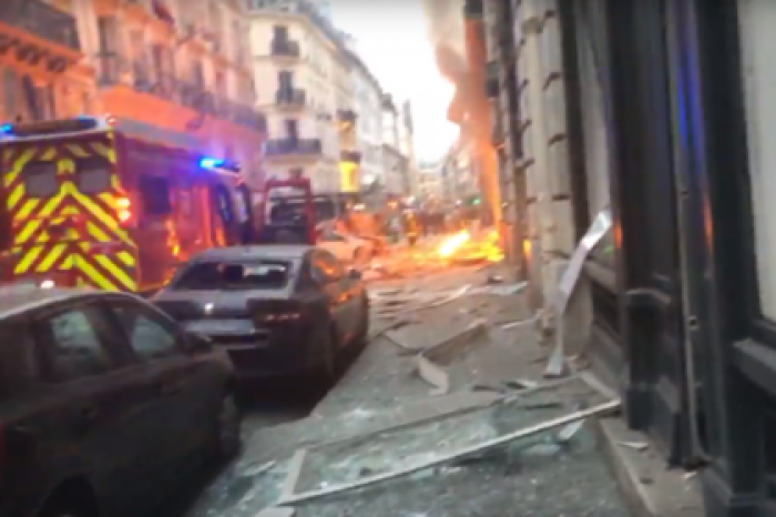 Появилось видео с места взрыва в Париже