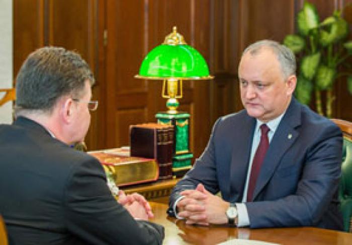 PREŞEDINTELE IGOR DODON CONSIDERĂ CĂ AU FOST CREATE PREMISE FAVORABILE PENTRU REGLEMENTAREA TRANSNISTREANĂ