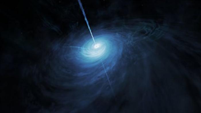 "Хаббл" открыл самую яркую черную дыру в юной Вселенной