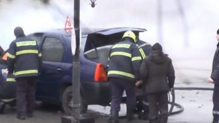 В Чимишлии загорелась машина местной автошколы