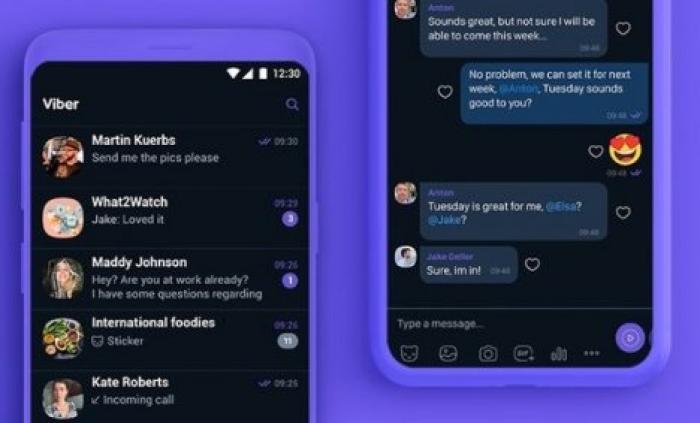 В Viber появилась тёмная тема