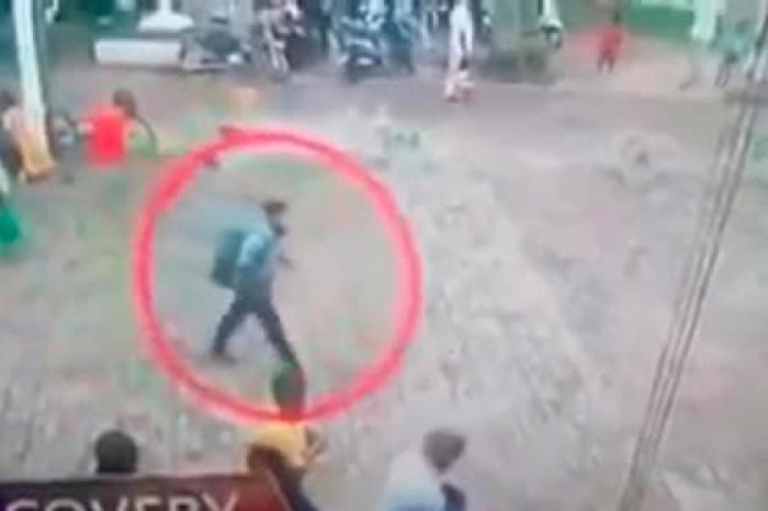 Появилось видео с предполагаемым террористом перед взрывом в Шри-Ланке