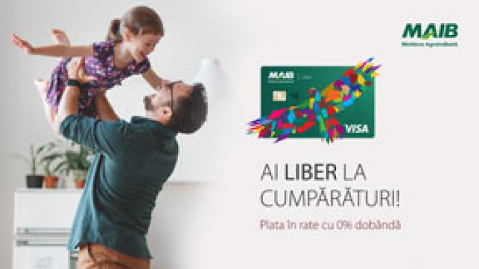 ​MOLDOVA AGROINDBANK ЗАПУСКАЕТ ПРОДУКТ “LIBER CARD” ДЛЯ САМЫХ УДОБНЫХ ПОКУПОК