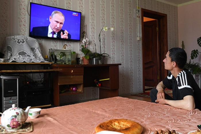 Подсчитана популярность прямой линии Путина в сети