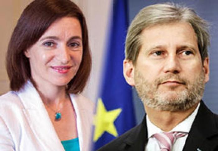 PREMIERUL MAIA SANDU L-A ASIGURAT PE EUROCOMISARUL JOHANNES HAHN CĂ NOILE AUTORITĂŢI VOR IMPLEMENTA ACORDUL DE ASOCIERE CU UE