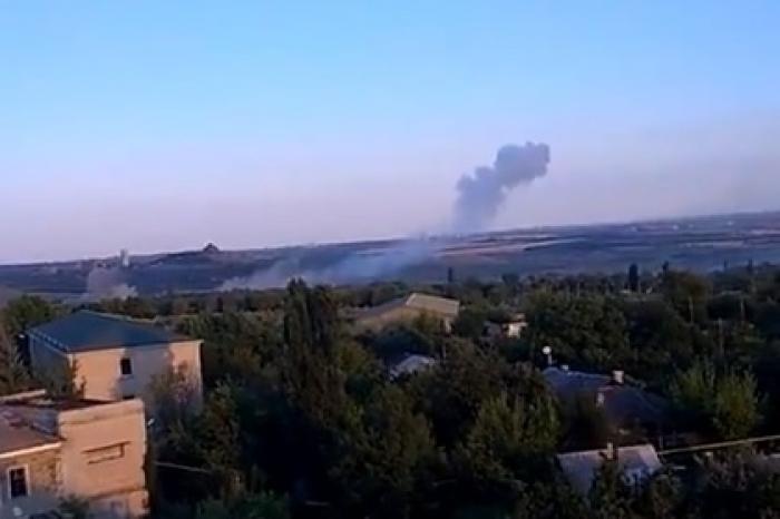 Появилось видео обстрела Донбасса украинскими военными