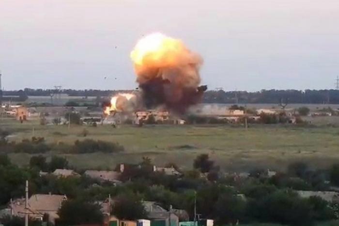 Появилось видео обстрела позиций ВСУ в Донбассе из противоминной установки