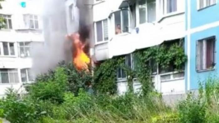Пожар на Ботанике: загорелась квартира в многоэтажном доме