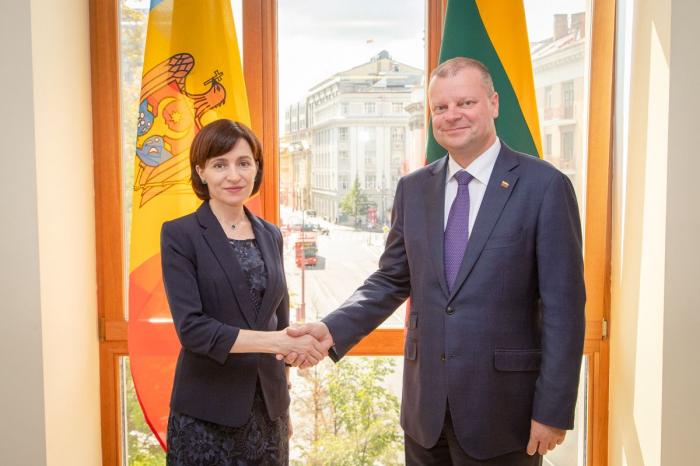 Prim-ministrul Republicii Moldova, Maia Sandu, s-a întâlnit cu omologul său lituanian, Saulius Skvernelis