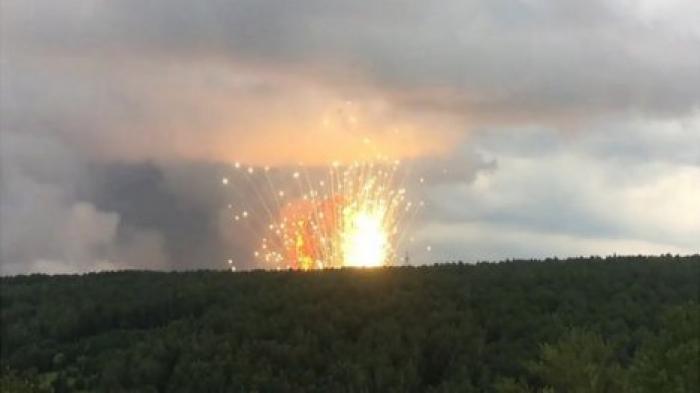 Взрывы на военном складе в Красноярском крае