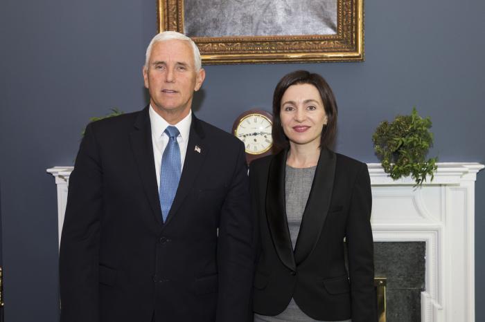 Mike Pence, Vicepreședintele SUA, către Maia Sandu: „Suntem alături de voi, Statele Unite ale Americii vor continua să fie un partener strategic pentru transformarea democratică a Moldovei”