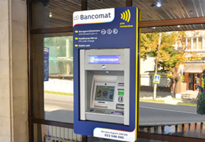 MOLDINDCONBANK A LANSAT PRIMUL BANCOMAT ÎN ŢARĂ CARE ACCEPTĂ CARDURILE CONTACTLESS