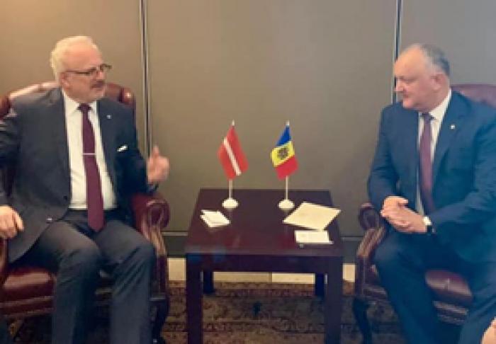 PREŞEDINŢII MOLDOVEI ŞI LETONIEI S-AU PRONUNŢAT PENTRU REALIZAREA POTENŢIALULUI ÎN DEZVOLTAREA RELAŢIILOR COMERCIALE