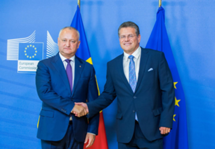 PREŞEDINTELE IGOR DODON A DISCUTAT LA BRUXELLES POSIBILELE SCENARII DE APROVIZIONARE A MOLDOVEI CU GAZE