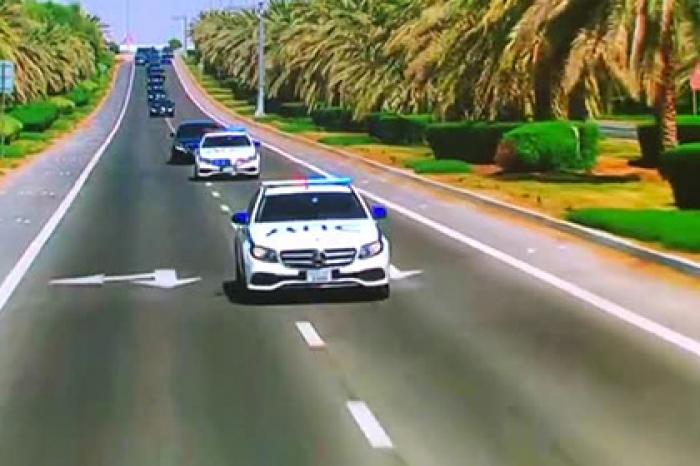Арабы встретили Путина на полицейских Mercedes с надписью «ДПС»