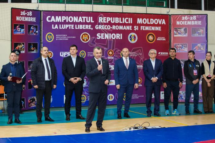 Discursul premierului Ion Chicu la deschiderea Campionatului Național de lupte libere: „Sunteți dovada că practicarea cu dedicație a sportului aduce mândrie de neam și țară”