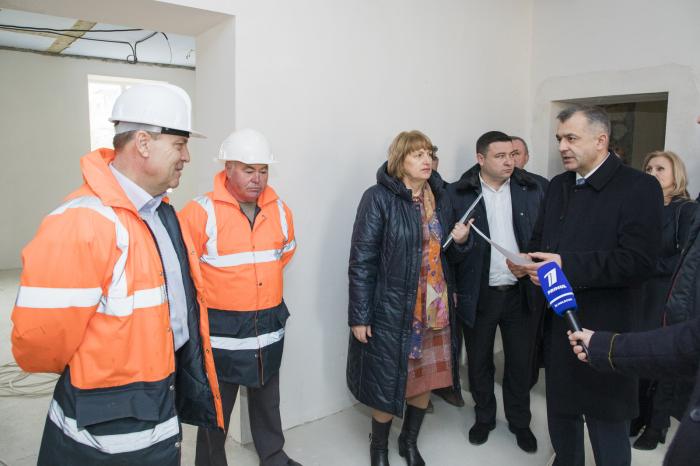 Ion Chicu a evaluat mersul lucrărilor de reconstrucție la Liceul teoretic „Mihai Eminescu” din Cimișlia